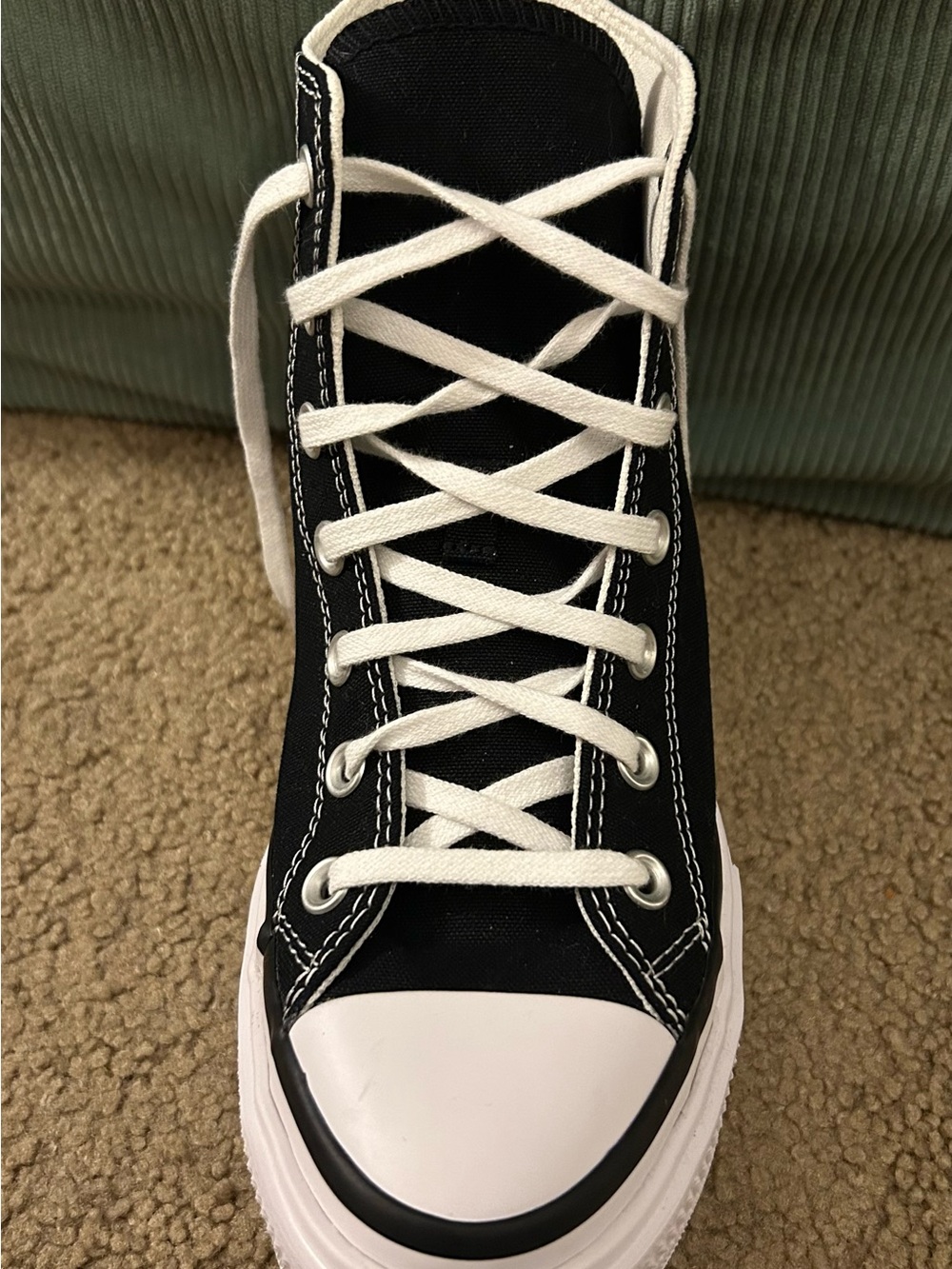 Converse Double Stack Platform High Top Sneakers Black Women’s 8 - Picture 4 of 7